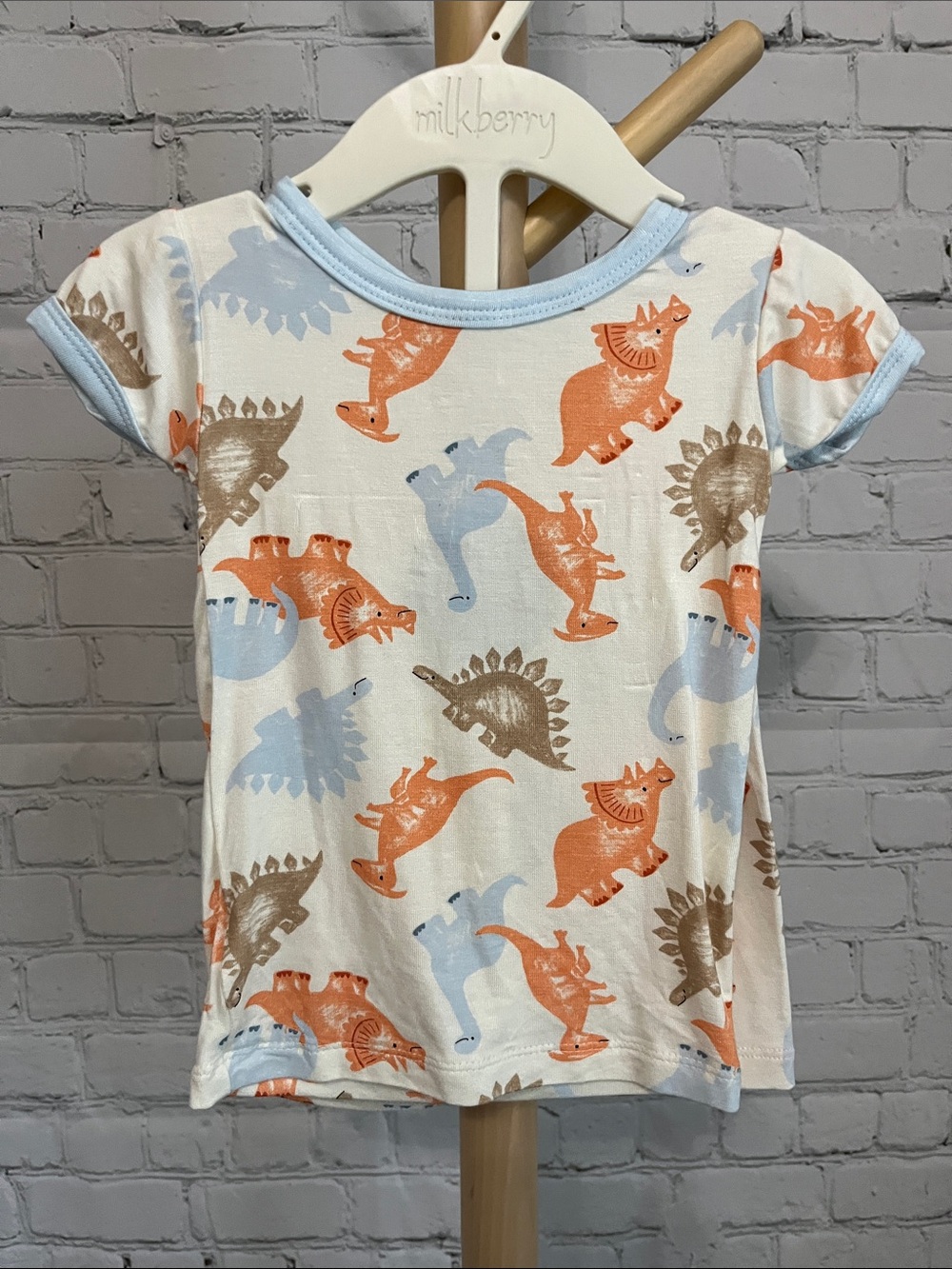 NEW Milkberry Baby Boy Bamboo Pajama Set Dino Print
